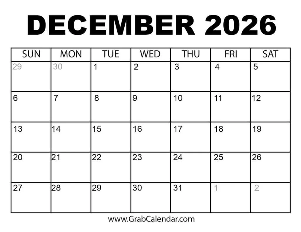 December 2026 Calendar 1024x791 1