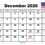 December 2026 Calendar with Holidays