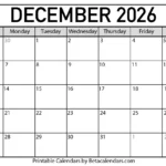 December 2026 Calendar 2