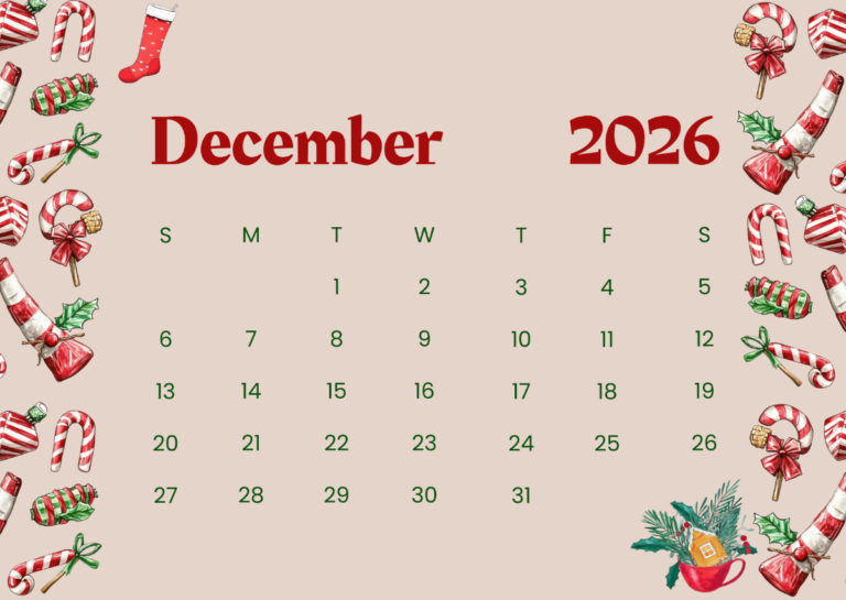 December 2026 Christmas Calendar With Festive Events