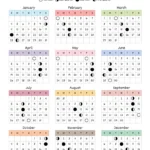 Lunar Calendar 2026 with Moon Phases 01