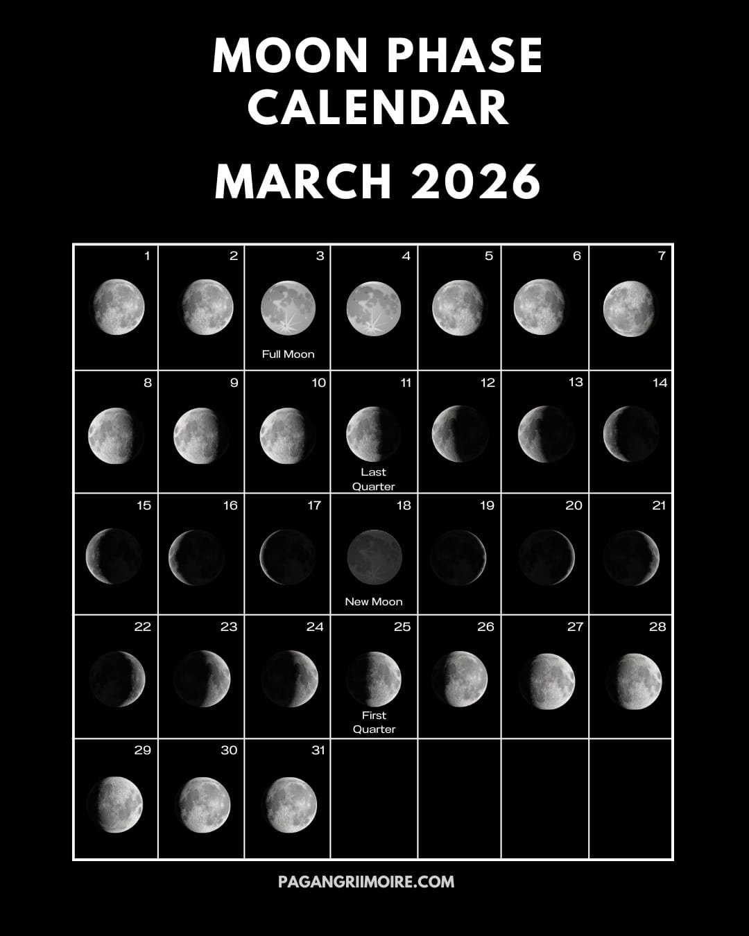 Moon Phase Calendar 3