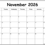November 2026 calendar monday start1 4