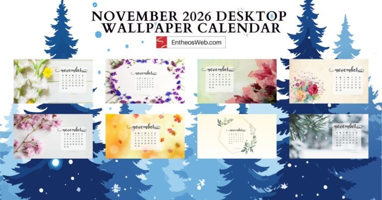 November 2026 Calendar Desktop Wallpaper Organizer