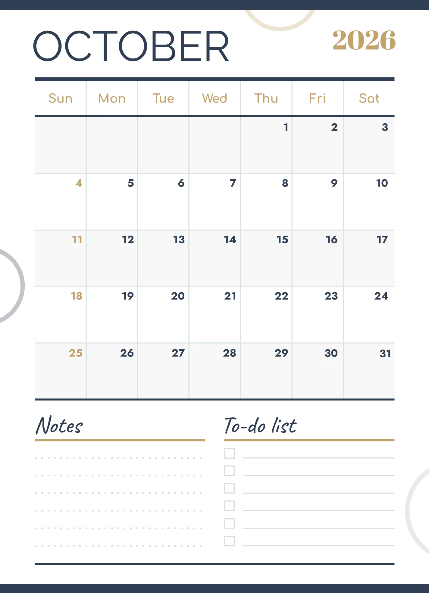 October 2026 Calendar 783 t