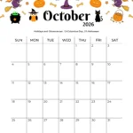 October 2026 Calendar Halloween Theme