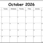 October 2026 calendar monday start1