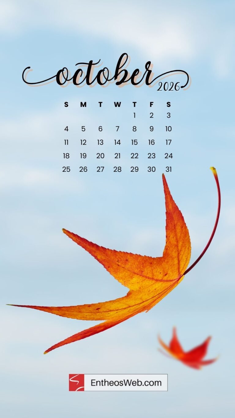 October 2026 Calendar Background For Iphone Lock Screen