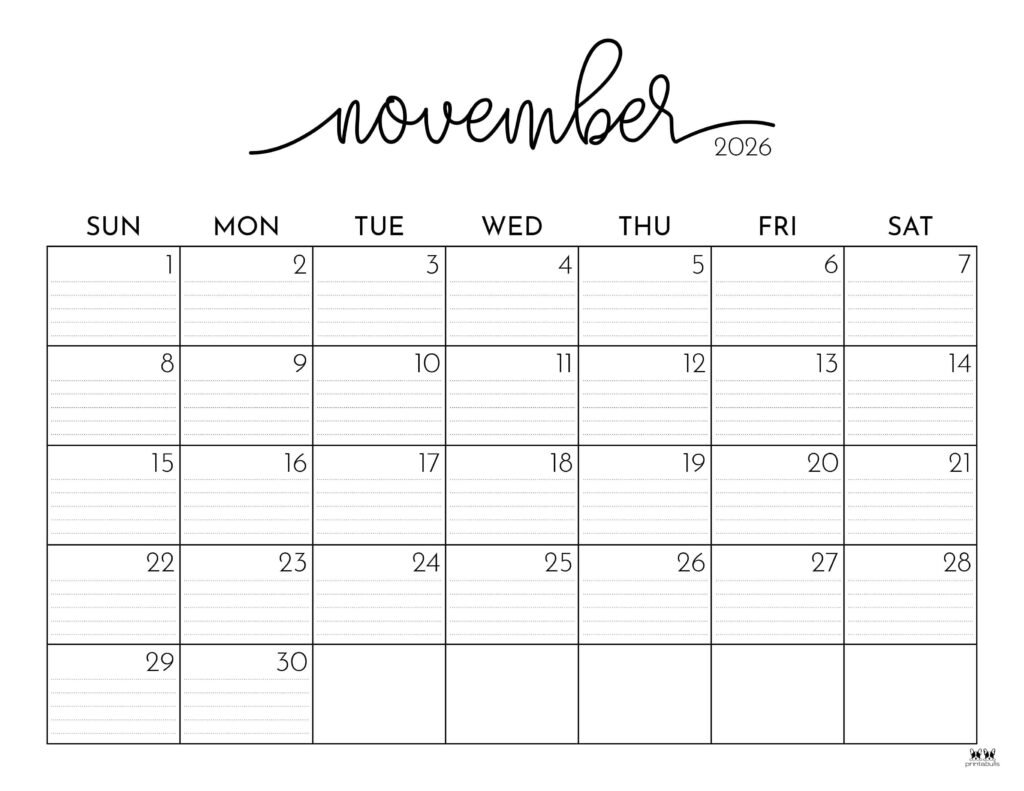 Printable November 2026 Calendar Style 51 1024x791 1