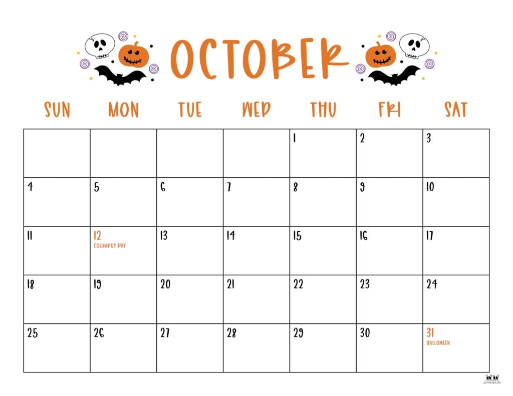 Printable October 2026 Calendar Style 10 1024x791 2