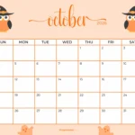 Printable October Calendar 2026 Halloween Template 20
