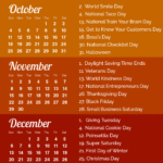 autumn 2026 social media holidays calendar