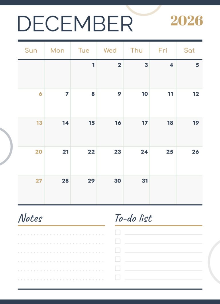 Google Sheets Editable December 2026 Calendar