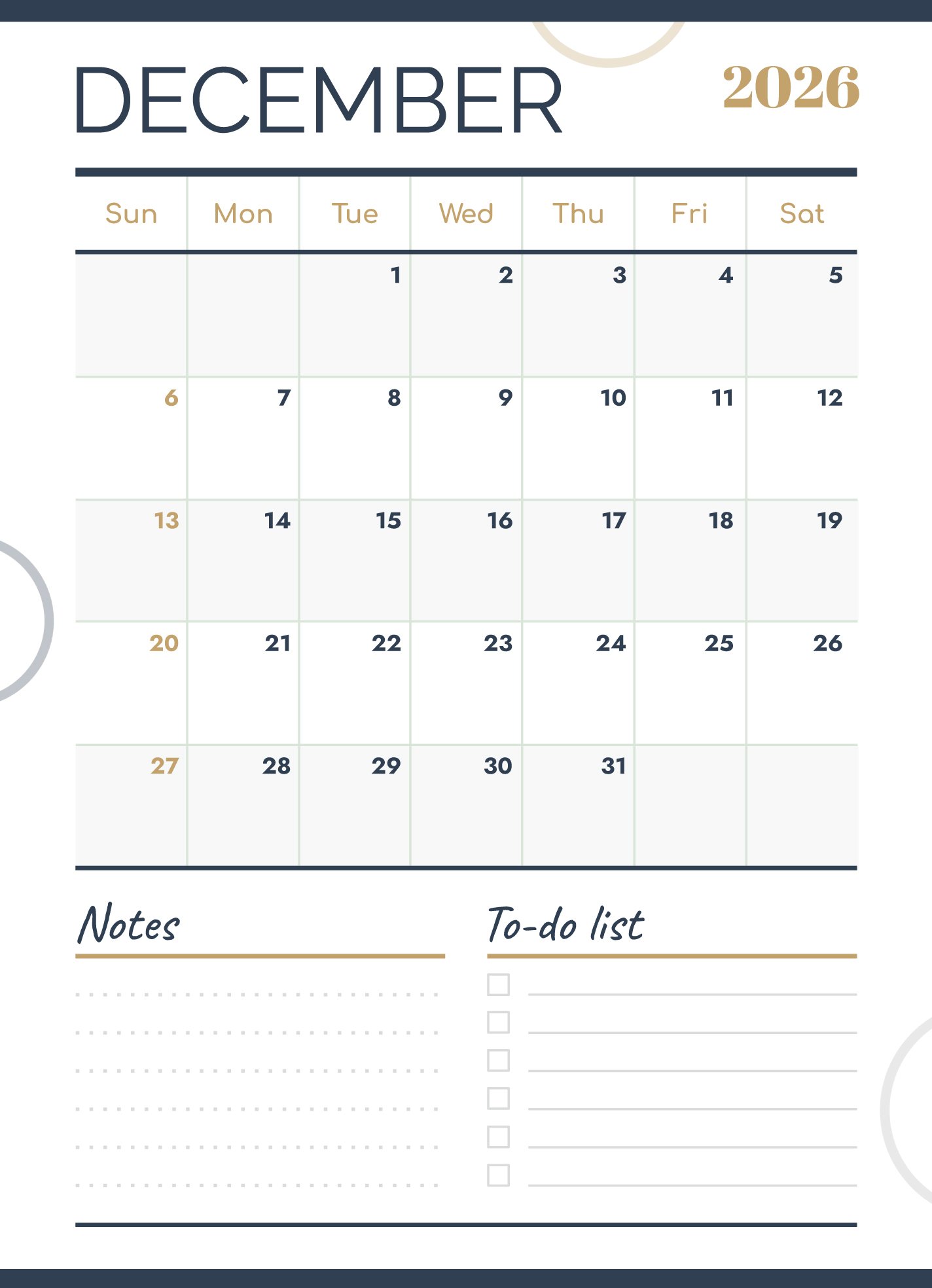 december 2026 calendar free google docs template t1