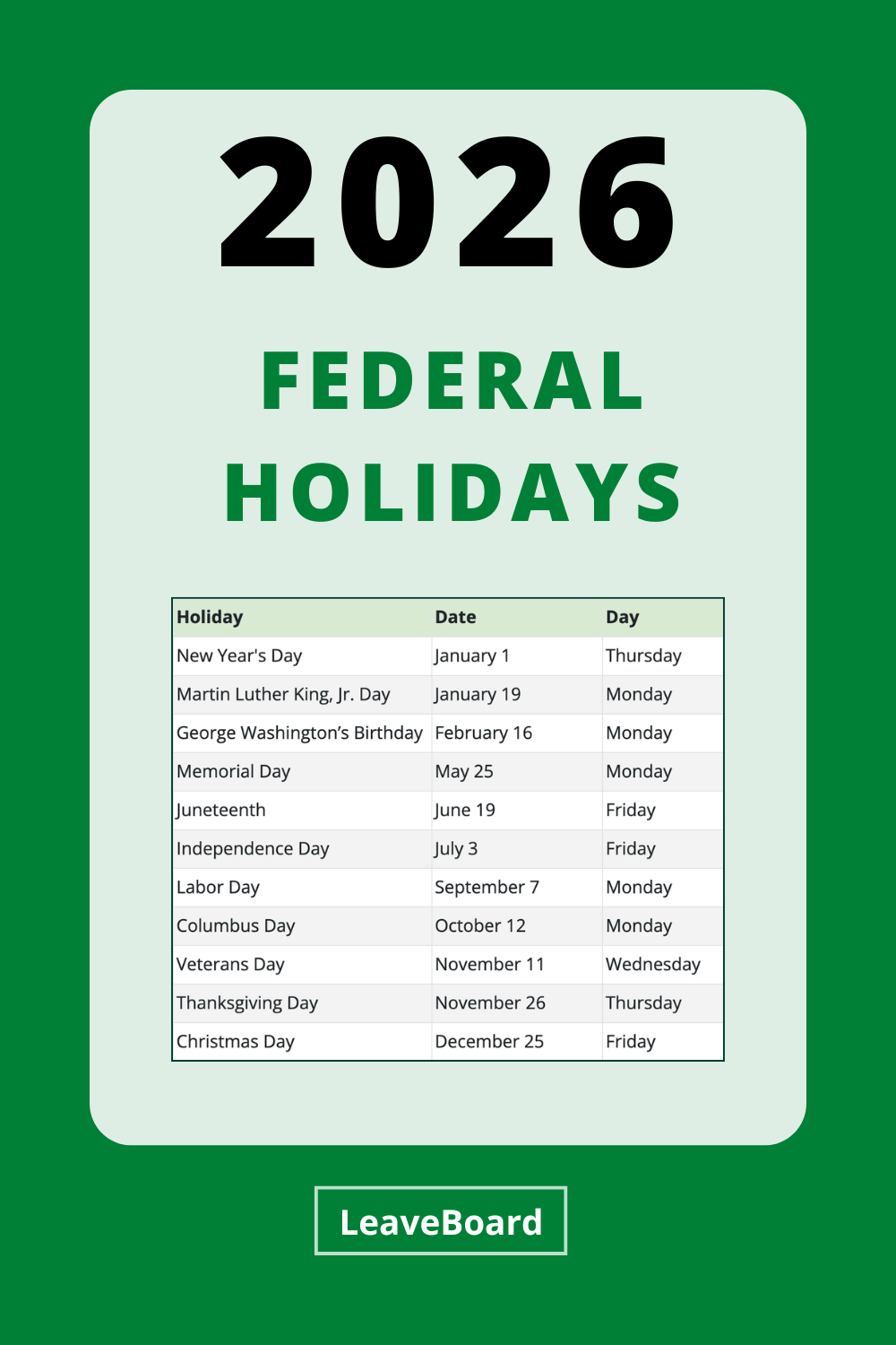 federal holidays 2fe6e80cdb1ea8b64737dbe39d47523a