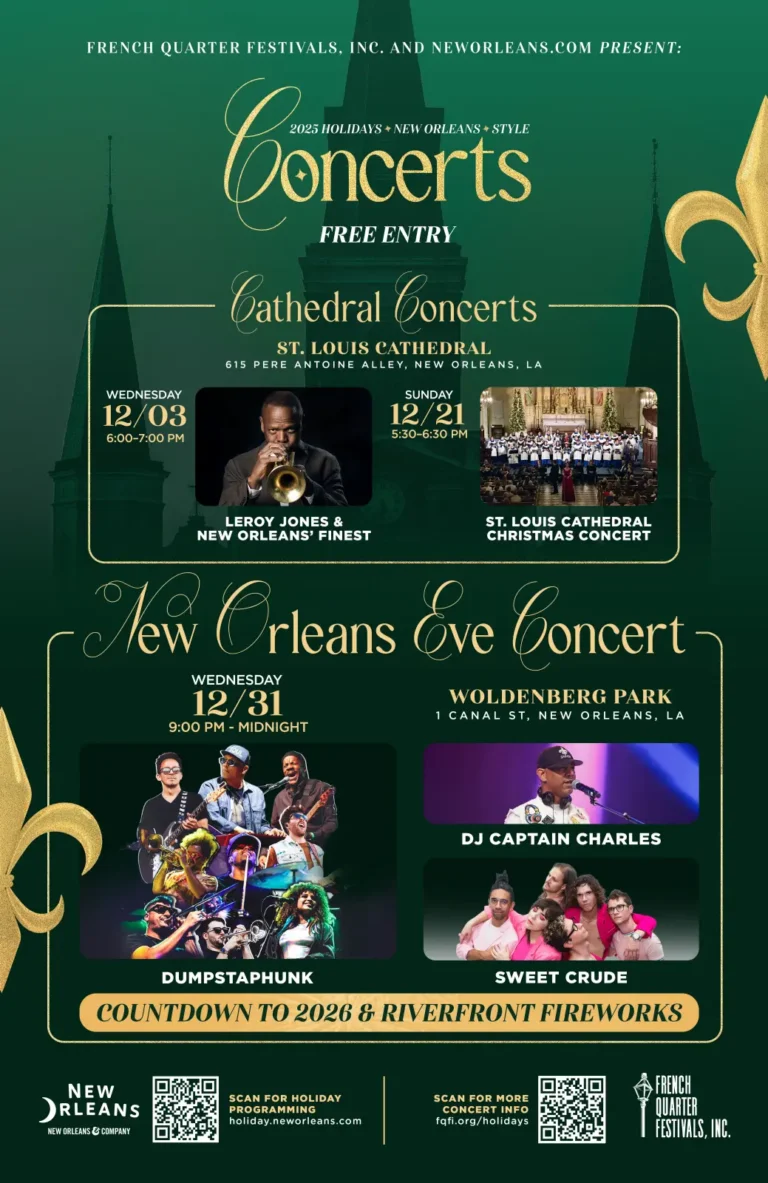 Free Holiday Concerts New Orleans Events December 2026