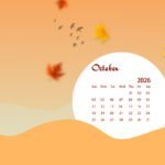october 2026 wallpaper calendar autumn 1
