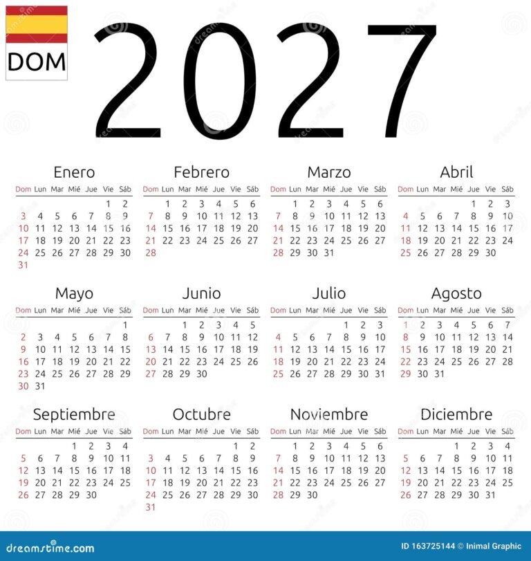 Calendario En Español 2027: Tu Guía Completa Para El Año