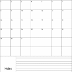 2027 august vertical calendar with notes