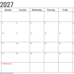 2027 may calendar with holidays