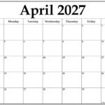 April 2027 calendar b3 2