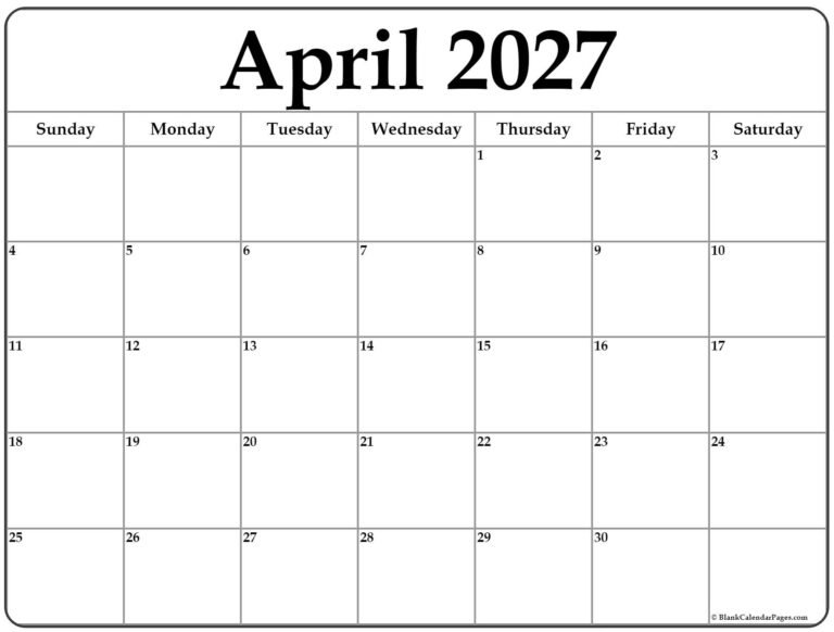 April 2027 calendar b3 2