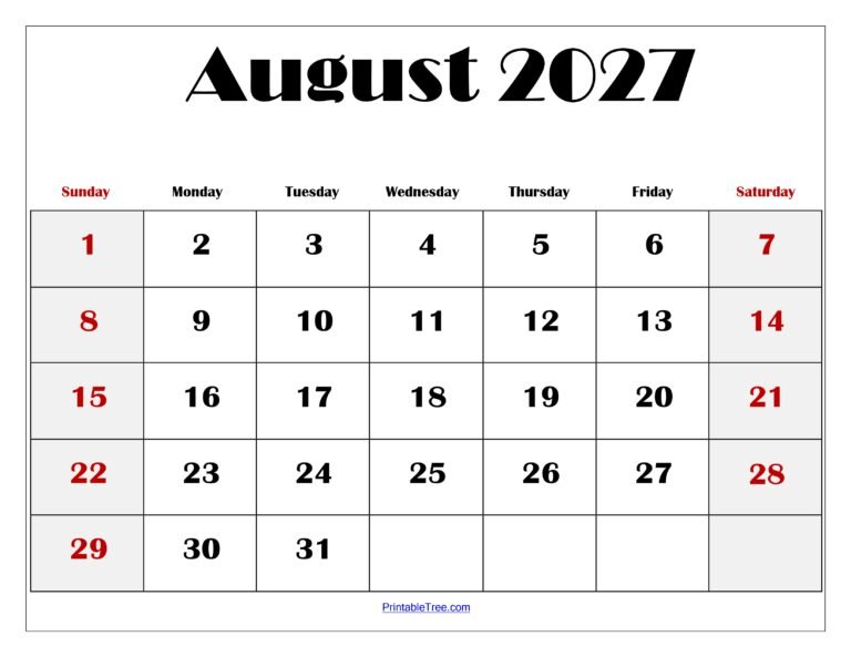 August 2027 Printable Calendar: Your No-Nonsense Guide to Staying Organized