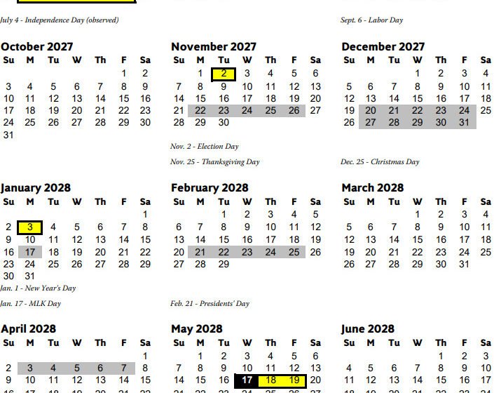 Cobb County School Calendar 2027 2028 v1