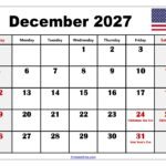 December 2027 Calendar with Holidays