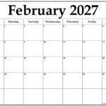 February 2027 calendar b3 2