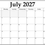 July 2027 calendar b4 1