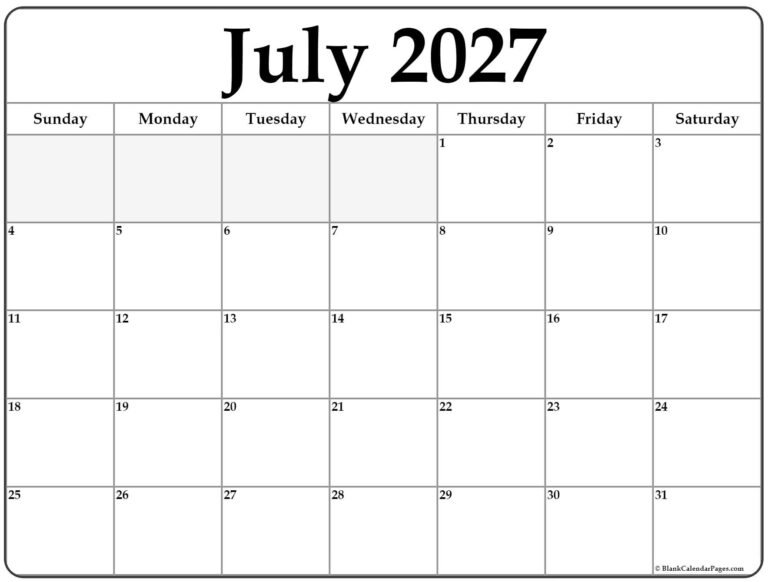 July 2027 calendar b4 1