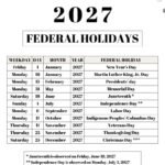 List of Federal Holidays 2027 in the US SaturdayGift 791x1024 1