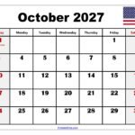 October 2027 Calendar with Holidays 2
