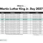 When is Martin Luther King Jr Day 2027 SaturdayGift