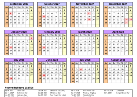 academic calendar 2027 2028 1