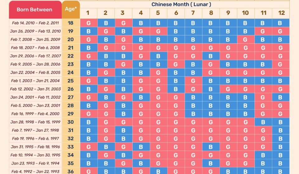 chinese pregnancy calender 2027