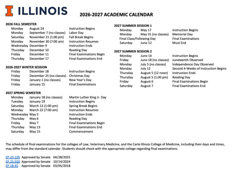 Your Complete Uiuc Fall 2027 Calendar Guide: Don’t Miss a Beat!