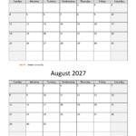 july august two months 2027 calendar vertical 2