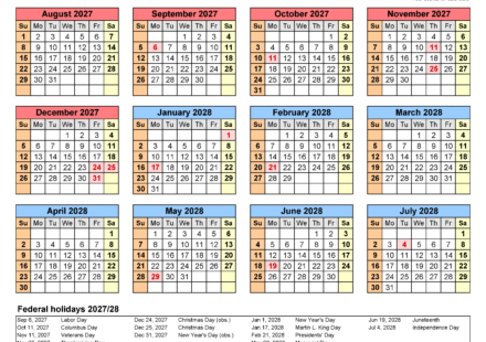 2027 2028 school calendar l