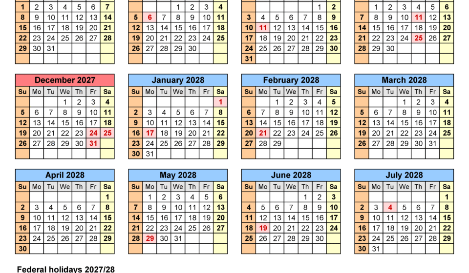 2027 2028 school calendar l
