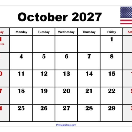 October 2027 Calendar with Holidays