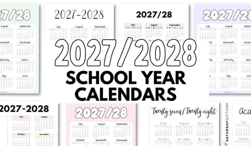 School Calendar Template for Academic Year 2027 2028 free printables SaturdayGift 1024x576 1
