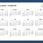card image yearly calendar